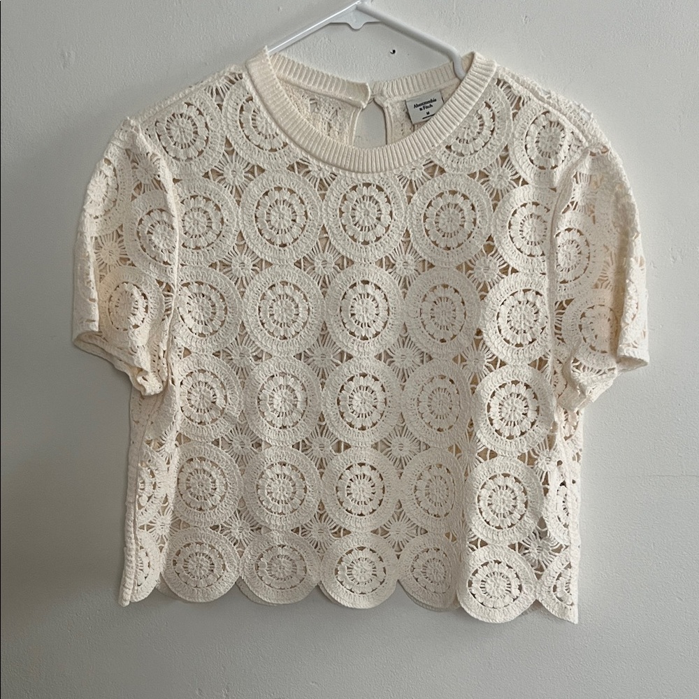 Abercrombie & Fitch Ivory Lace Blouse